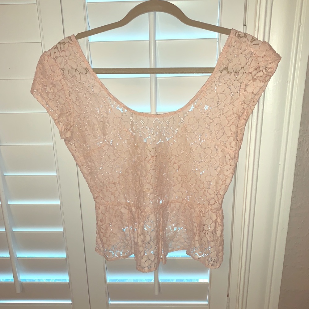 Pink Lace Top